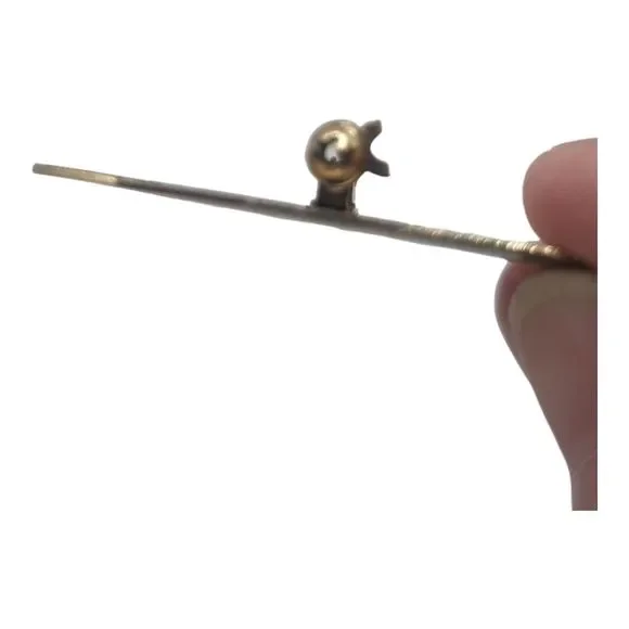 Vintage Christmas Holiday Enamel Brooch Pin Mr & Mrs Snowman Sledding Skiing - Picture 5 of 5